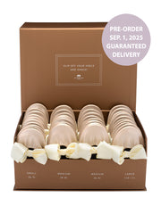 2025 September Pre-Order - 20 Pairs of Champagne Rescue Flats (Rose GOLD Display Box)