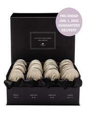 2025 June Pre-Order - 20 Pairs of Gold Glitter Rescue Flats (BLACK Display Box)