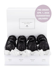 2026 April Pre-Order - 20 Pairs of Black Rescue Flats (WHITE Display Box)
