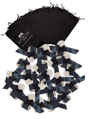 20 Pairs of Gold Glitter Rescue Flats (BLACK Display Box)