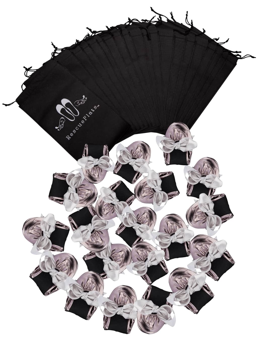 20 Pairs of Slate Rescue Flats (BLACK Display Box)