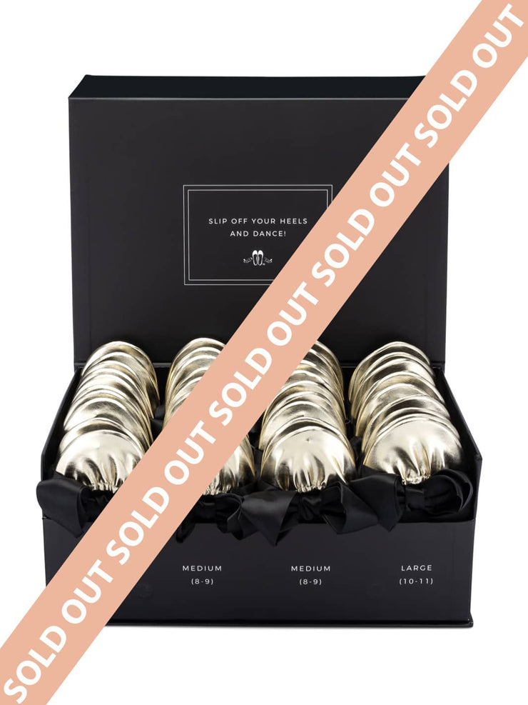 20 Pairs of Gold Rescue Flats (BLACK Display Box)