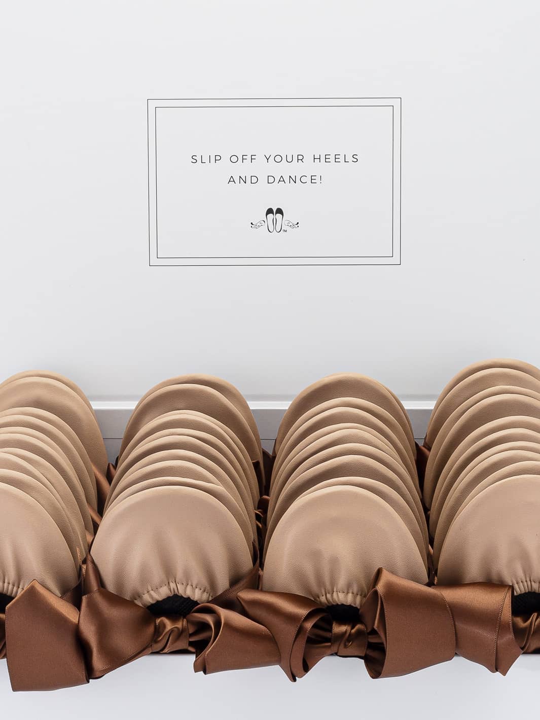 20 Pairs of Mocha Rescue Flats (WHITE Display Box)