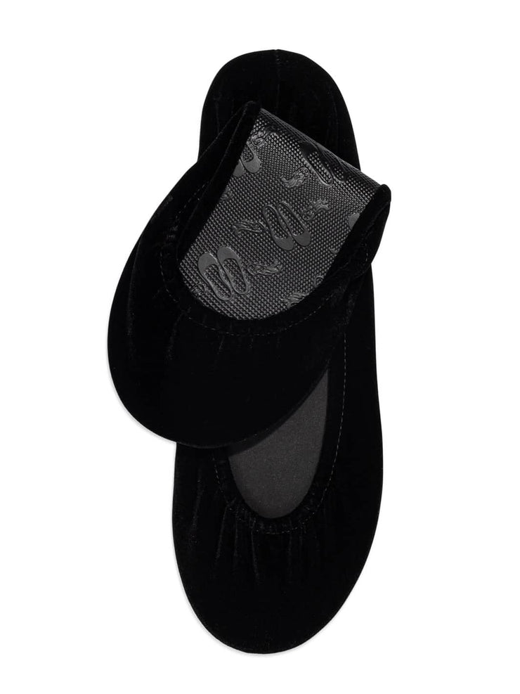 20 Pairs of Black Velvet Rescue Flats (BLACK Display Box)