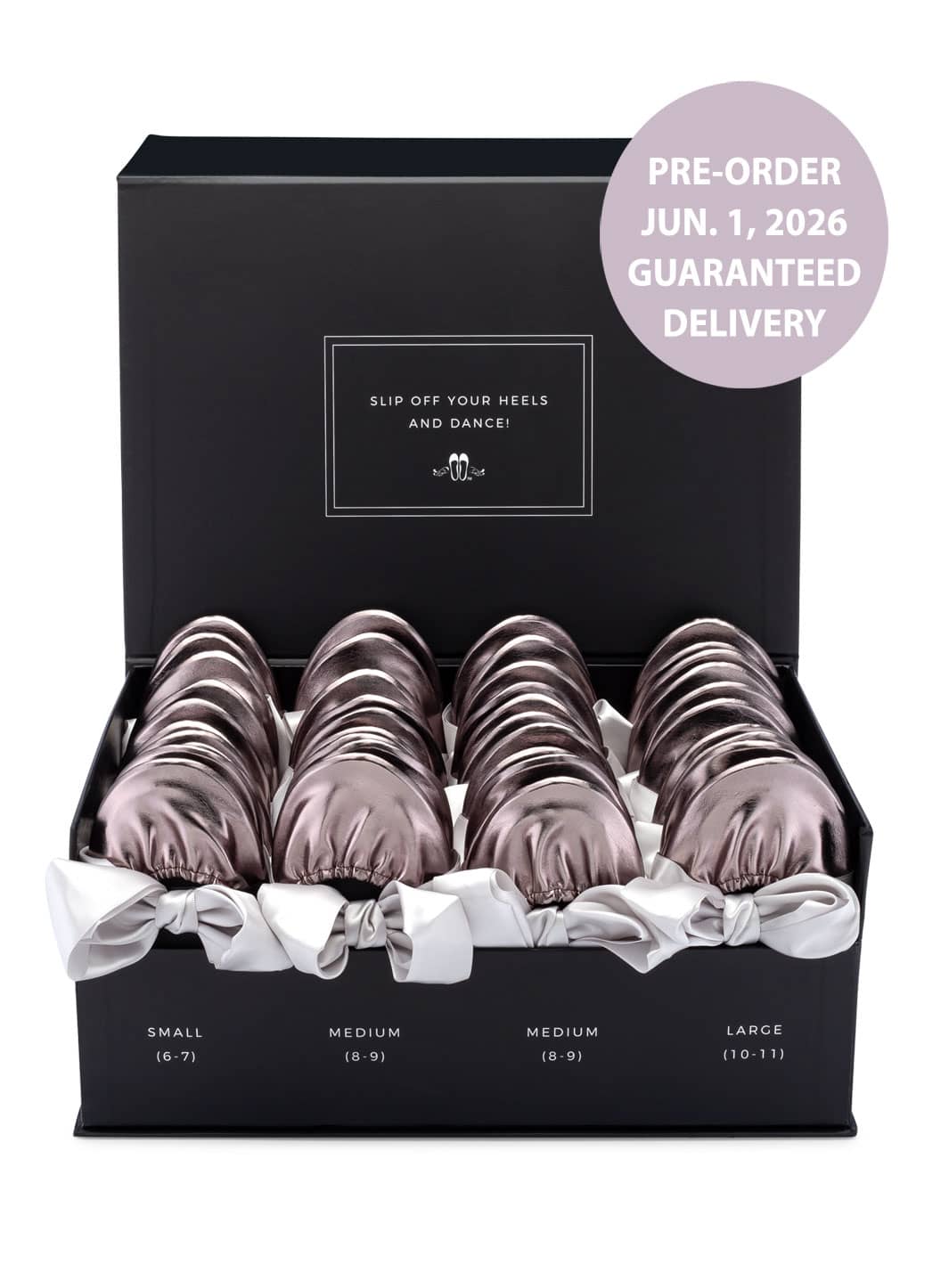 2026 June Pre-Order - 20 Pairs of Slate Rescue Flats (BLACK Display Box)